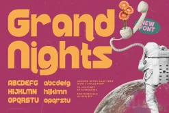 Grand Nights Modern Retro Font
