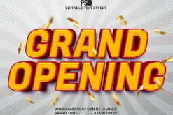 Grand Opening Luxury 3d Text Effect
