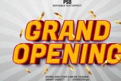 Grand Opening Luxury 3d Text Effect