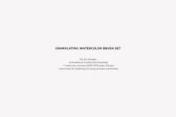 Granulating Watercolor brush set