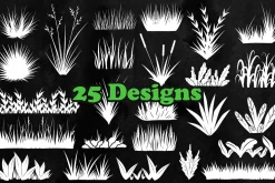 25 Grass Photoshop Stamp Brushes
