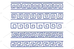 Greek or Rome doodle seamless border