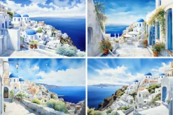 28 Greek Island Illustrations in 5K