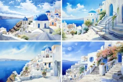 28 Greek Island Illustrations in 5K