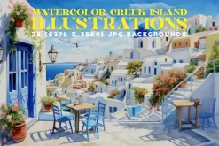 28 Greek Island Illustrations in 5K