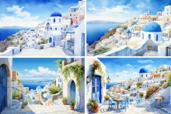 28 Greek Island Illustrations in 5K