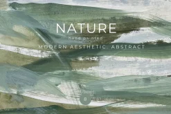 GREEN ABSTRACT MODERN ARTWORK