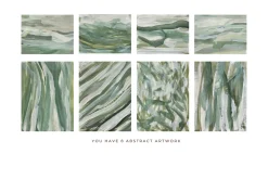 GREEN ABSTRACT MODERN ARTWORK