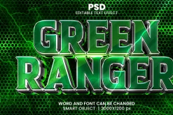 Green Gaming 3d Text Effect Style
