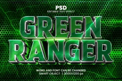 Green Gaming 3d Text Effect Style