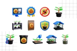 Greenhouse 3D Icons