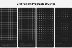 Grid Pattern Procreate Brushes