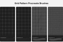 Grid Pattern Procreate Brushes