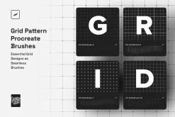 Grid Pattern Procreate Brushes