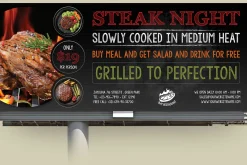 Grill Steak Billboard Template