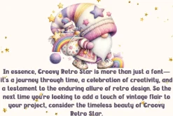 Groovy Retro Star - Handwritting