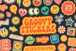 GROOVY VECTOR STICKERS