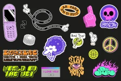 Groovy & Y2K Sticker Pack