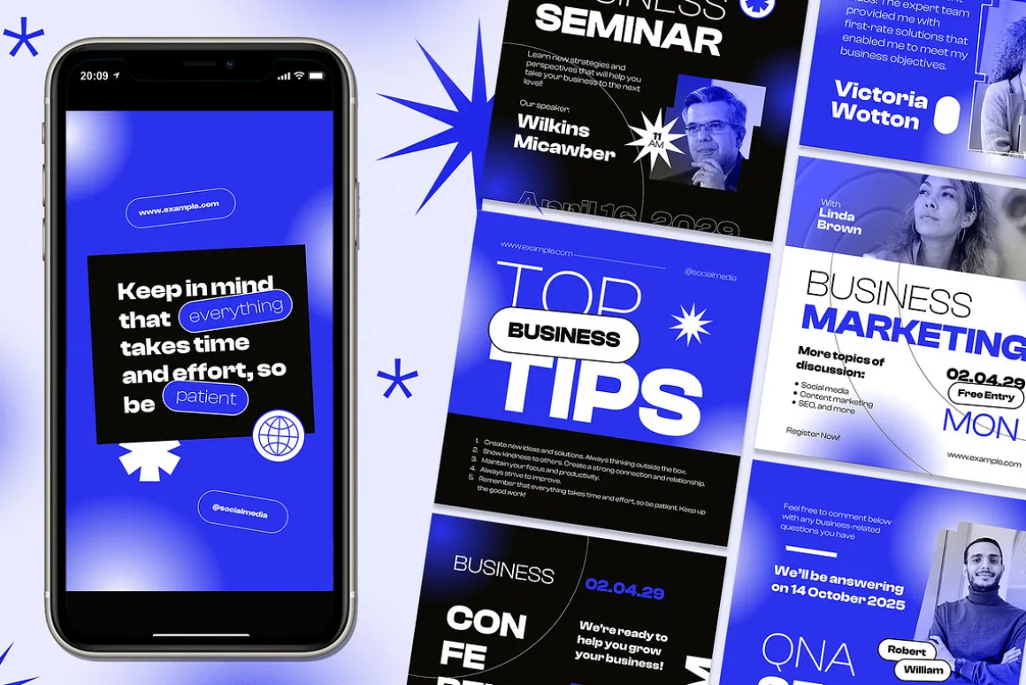 Grotesque Business Instagram Set