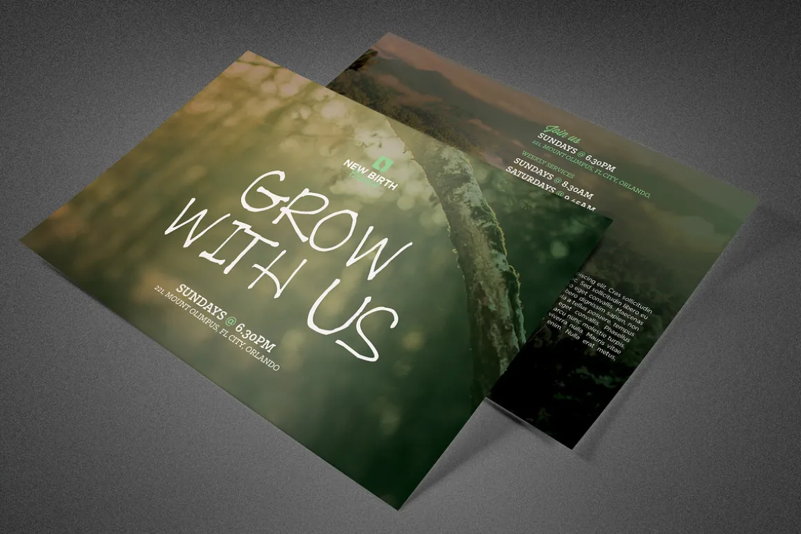 Grow With Us Church Postcard