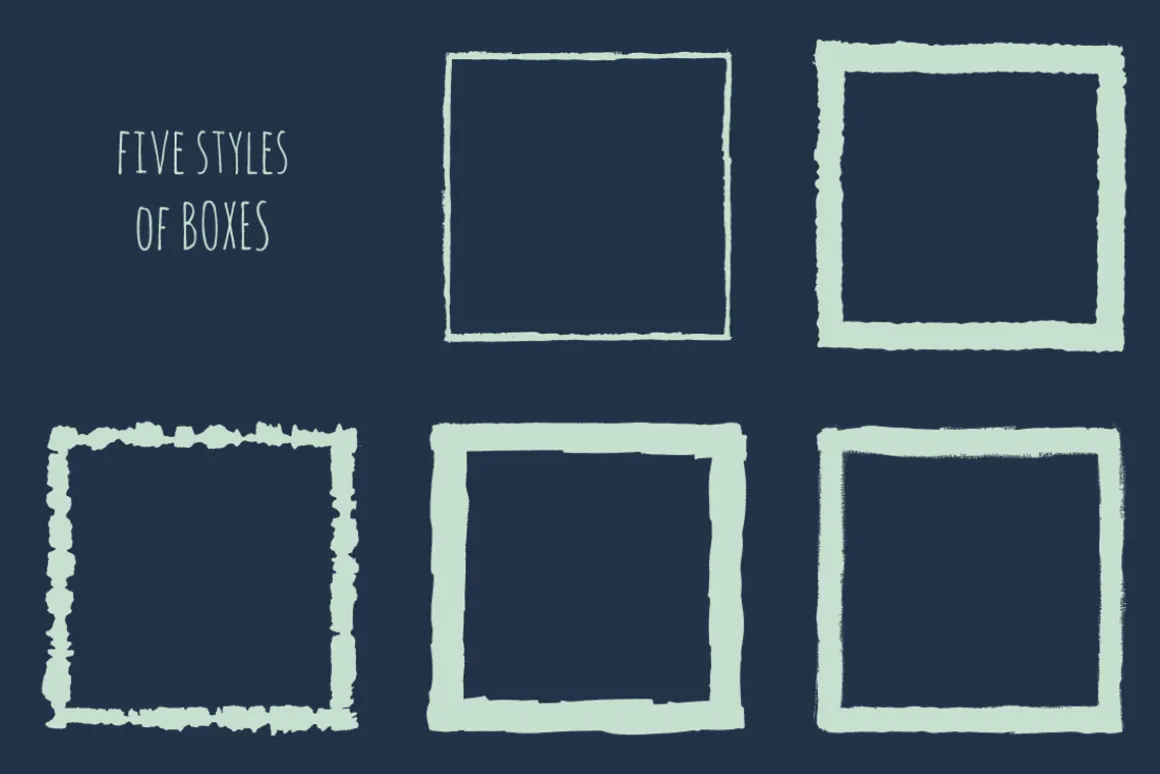 Grunge Border Edges - Hand Painted