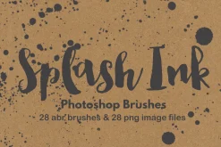 Grunge paint splatter brush set