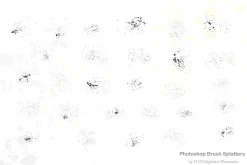 Grunge paint splatter brush set