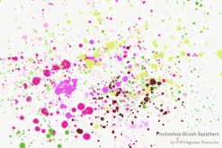 Grunge paint splatter brush set