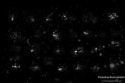 Grunge paint splatter brush set