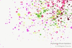 Grunge paint splatter brush set