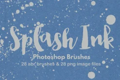 Grunge paint splatter brush set