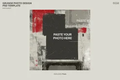 Grunge Photo Design PSD Template