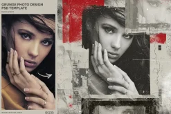 Grunge Photo Design PSD Template