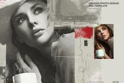Grunge Photo Design PSD Template