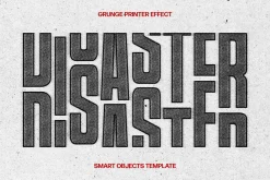 Grunge Print Text & Logo Effect