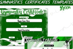 Gymnastics Sports Certificate Green