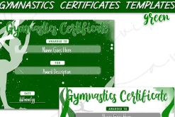 Gymnastics Sports Certificate Green