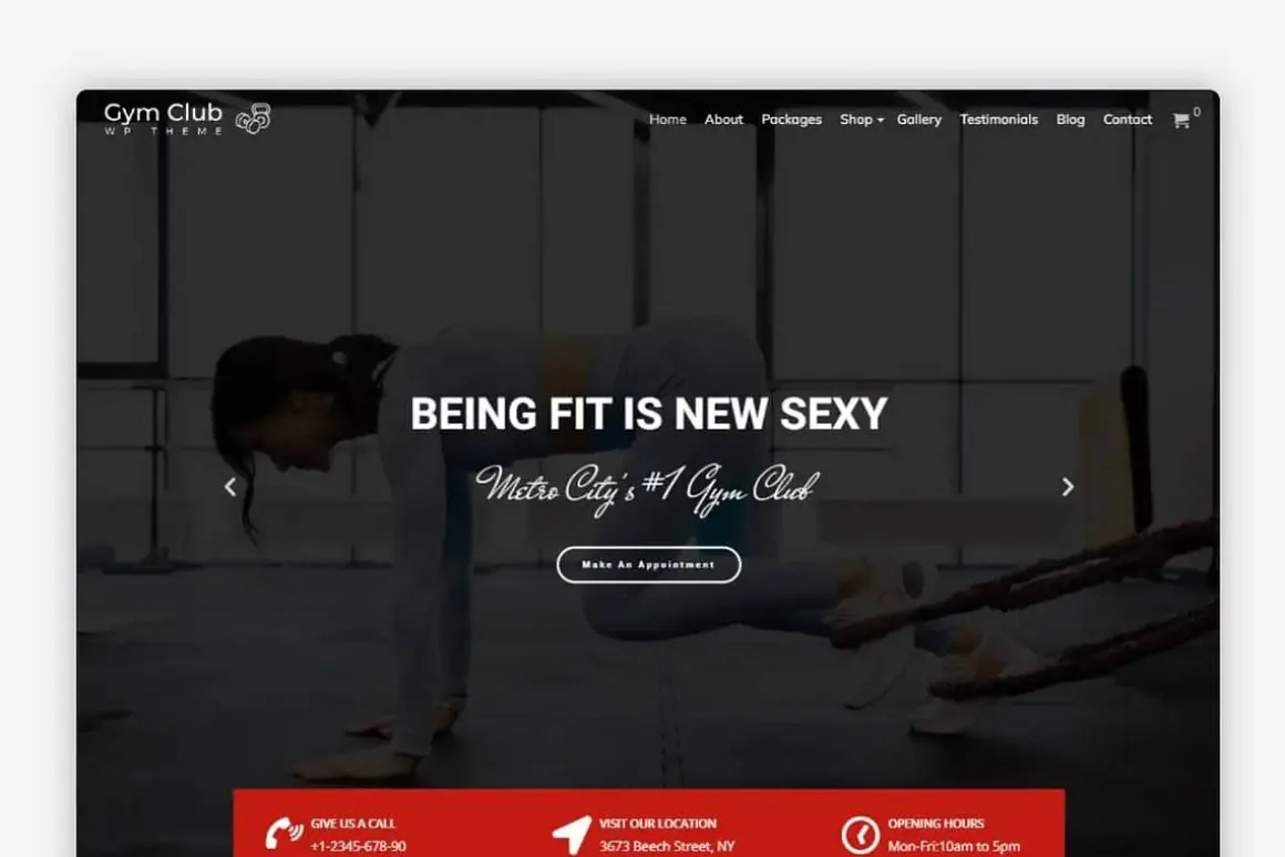 Gym WordPress Theme - Gym Club