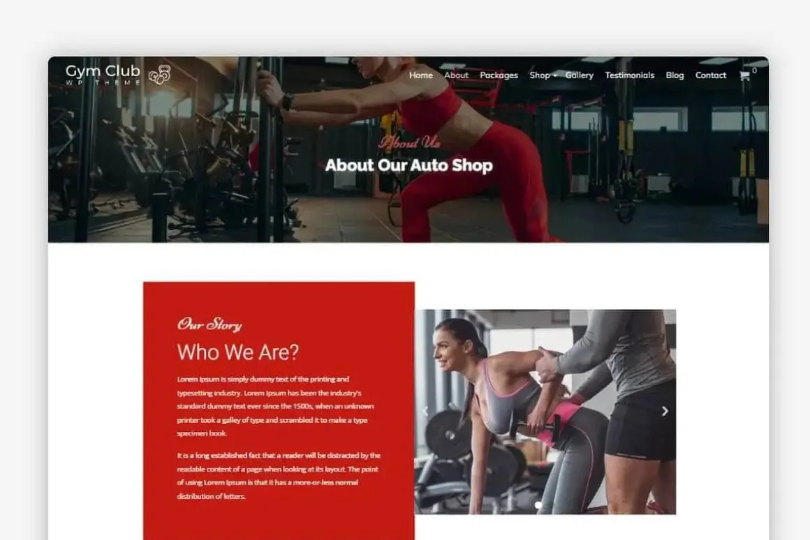 Gym WordPress Theme - Gym Club