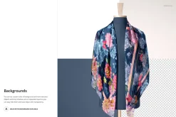 Habotai Silk Scarf Mannequin Mockup