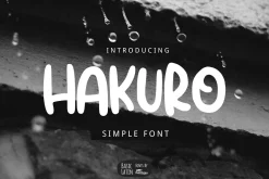 Hakuro Marker Font