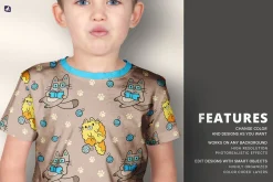 Half Sleeve Casual Boy Tshirt Mockup