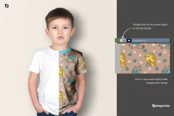 Half Sleeve Casual Boy Tshirt Mockup