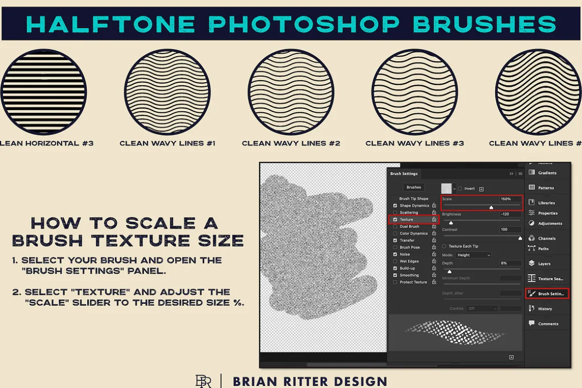 Halftone Photoshop Brushes