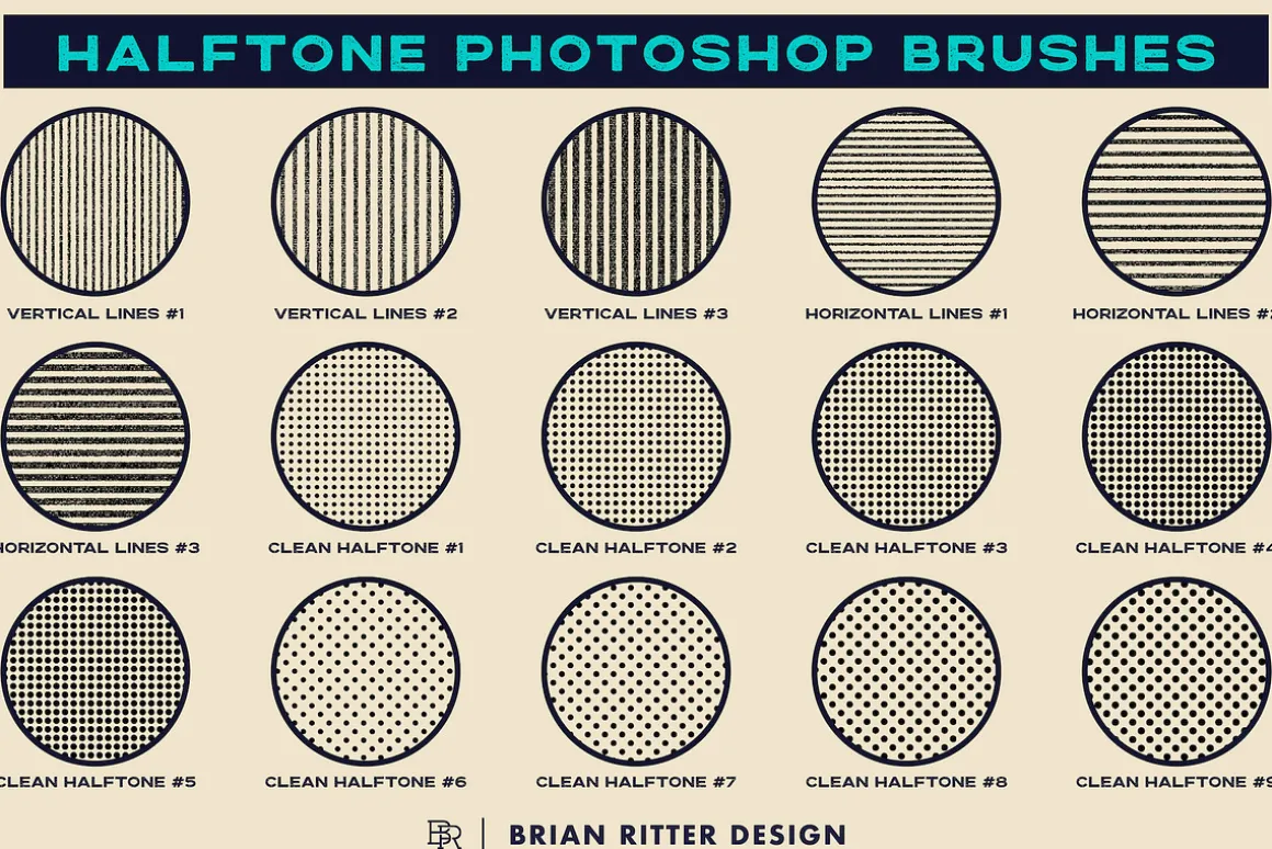 Halftone Photoshop Brushes