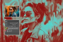 Halftone Duotone Photo Effect