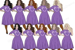 Halloween Bright Girls Clipart