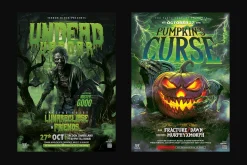 7 Halloween Flyer Templates PSD