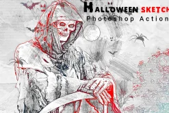 Halloween Sketch Photoshop Action