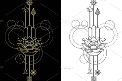 Hamsa Hand Tattoo+Seamless Patterns